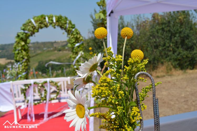 Blumen-Bamme - Hochzeitsdekoration