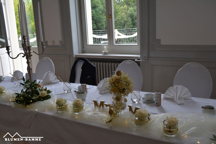 Blumen-Bamme - Tischdekoration