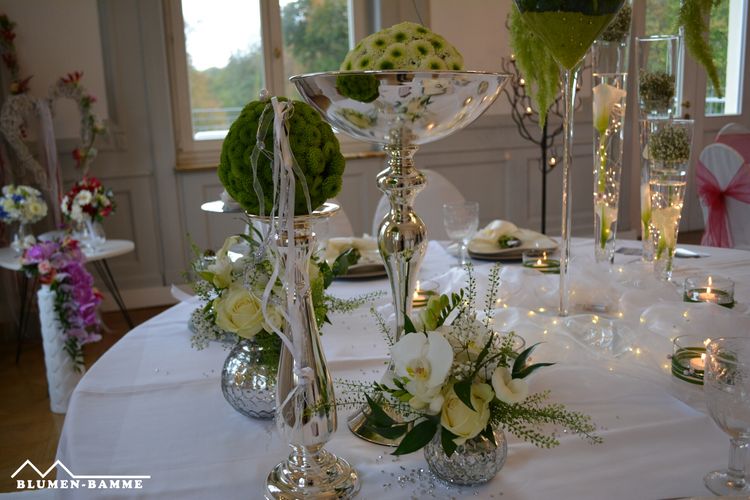 Blumen-Bamme - Tischdekoration