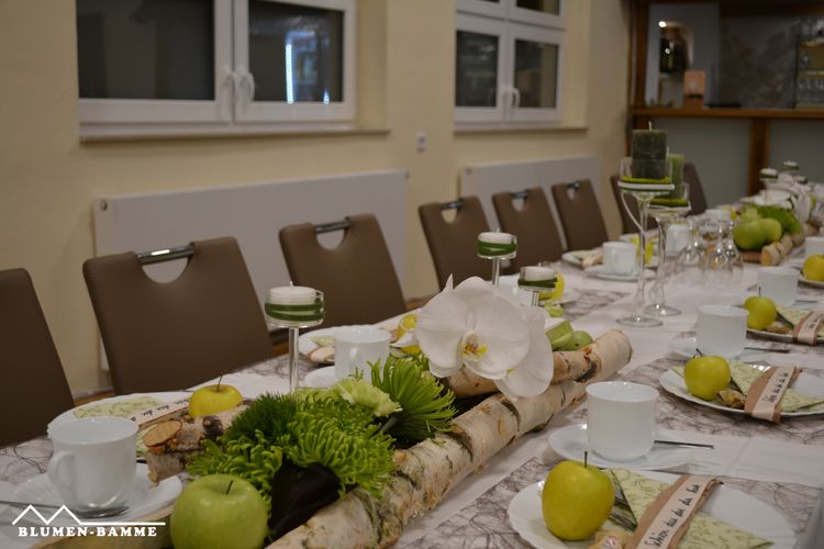 Blumen-Bamme - Tischdekoration