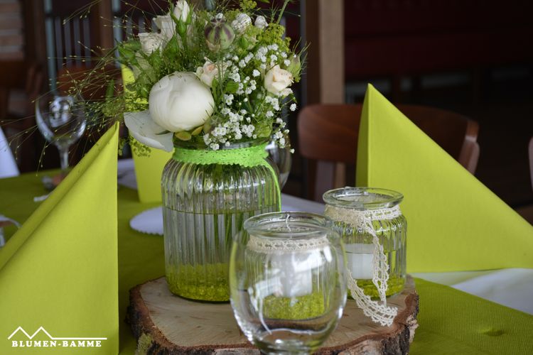 Blumen-Bamme - Tischdekoration